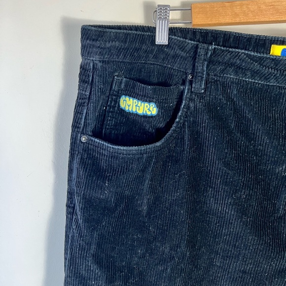 Empyre Men’s Black Ultra Loose Corduroy Skate Pants Size 42 Baggy Slouchy - Picture 8 of 13